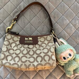Y2K Coach Signature Canvas Madison Bag in Khaki/Brown